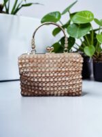 Gilded Pearl Frame Clutch