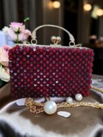 Crimson Crystal Frame Bag